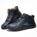 Men Hand Stitching Non Slip Outdoor Casual Microfiber Leather Boots